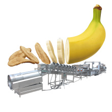 Cascas de banana fazendo linha de produção